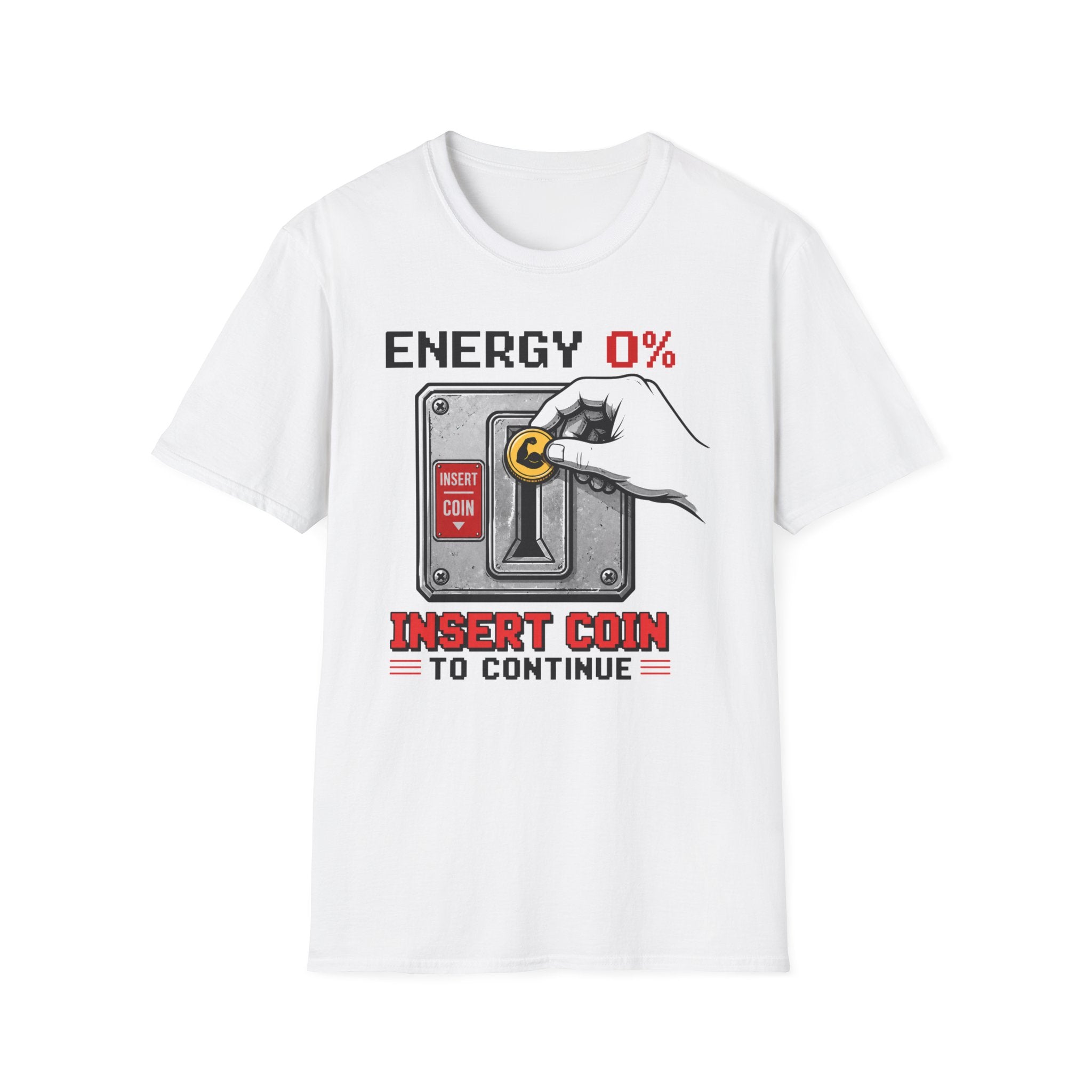 Energy 0% "Insert Coin to Continue" T-Shirt