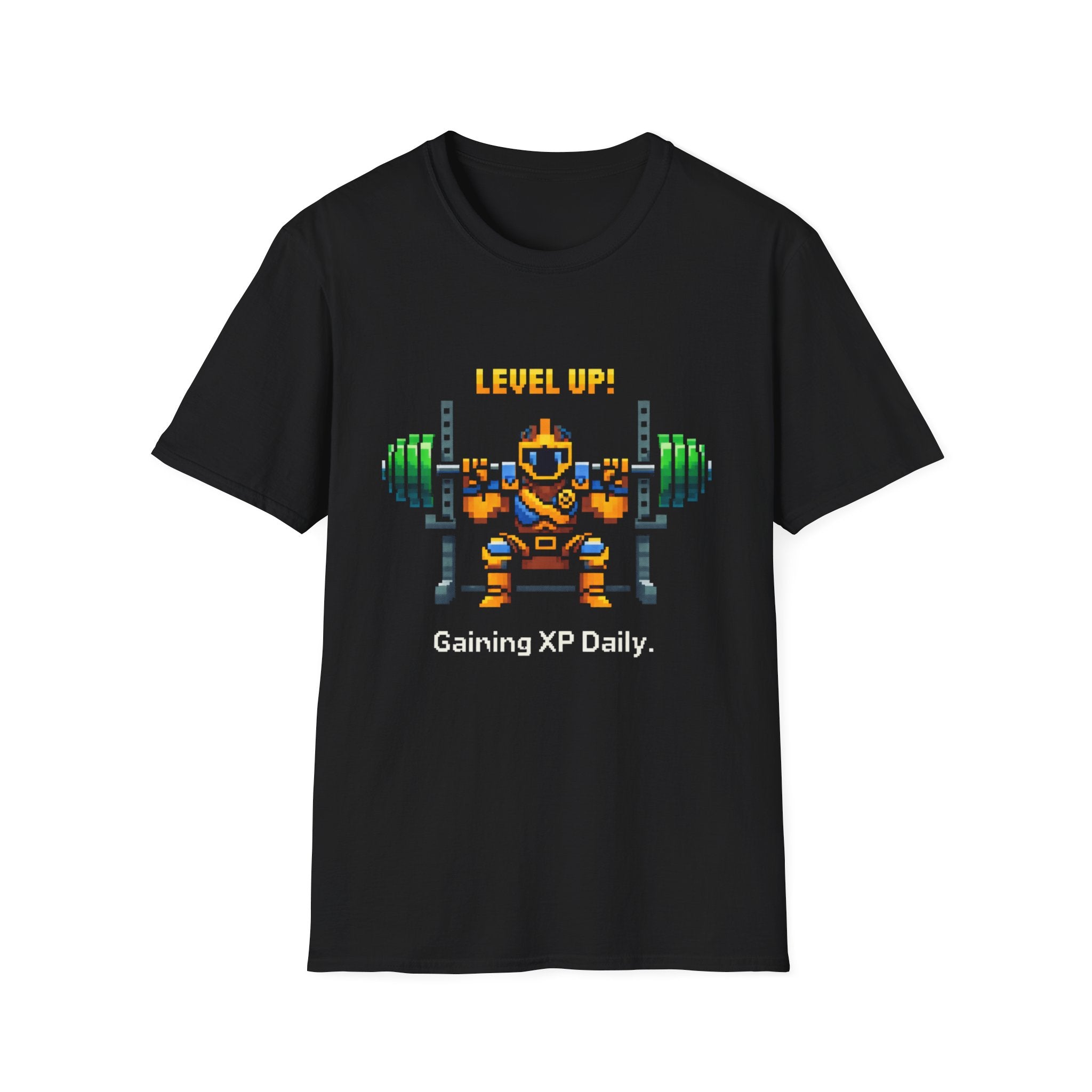 Level Up Gaining XP Daily - Gamer Gym Tee