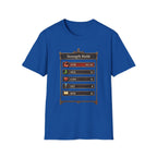Strength Build RPG — Gamer Character Stat Tee