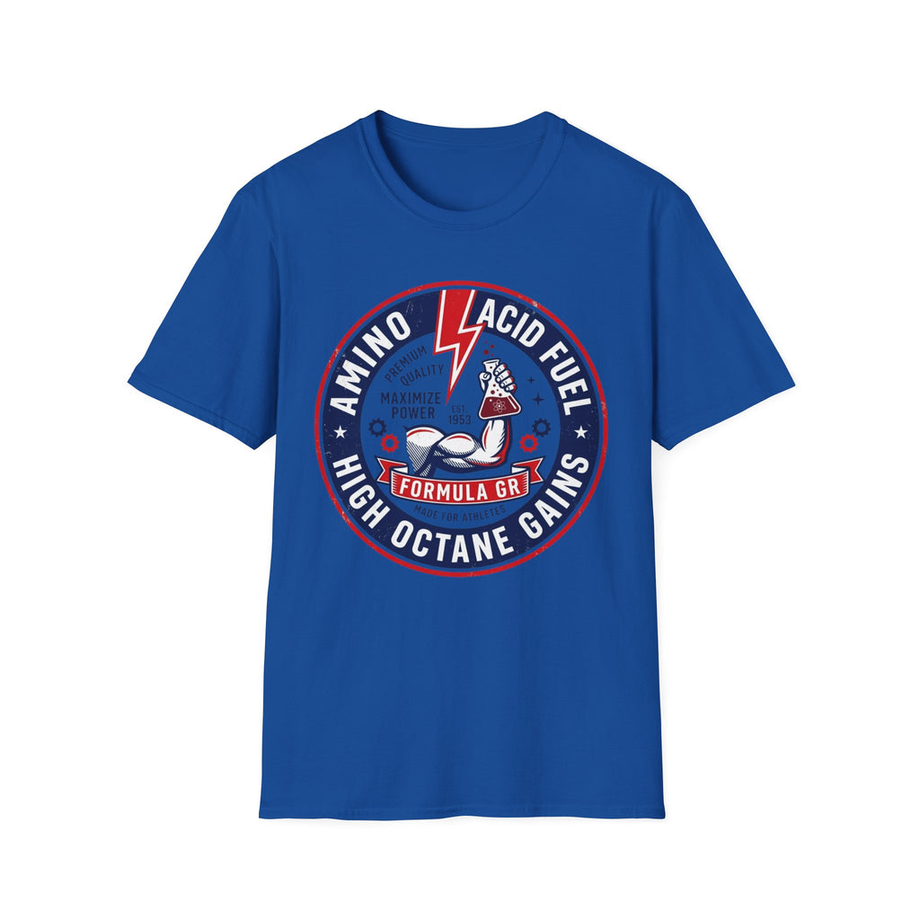 Amino Acid Fuel: High Octane Gains Retro Gym Tee