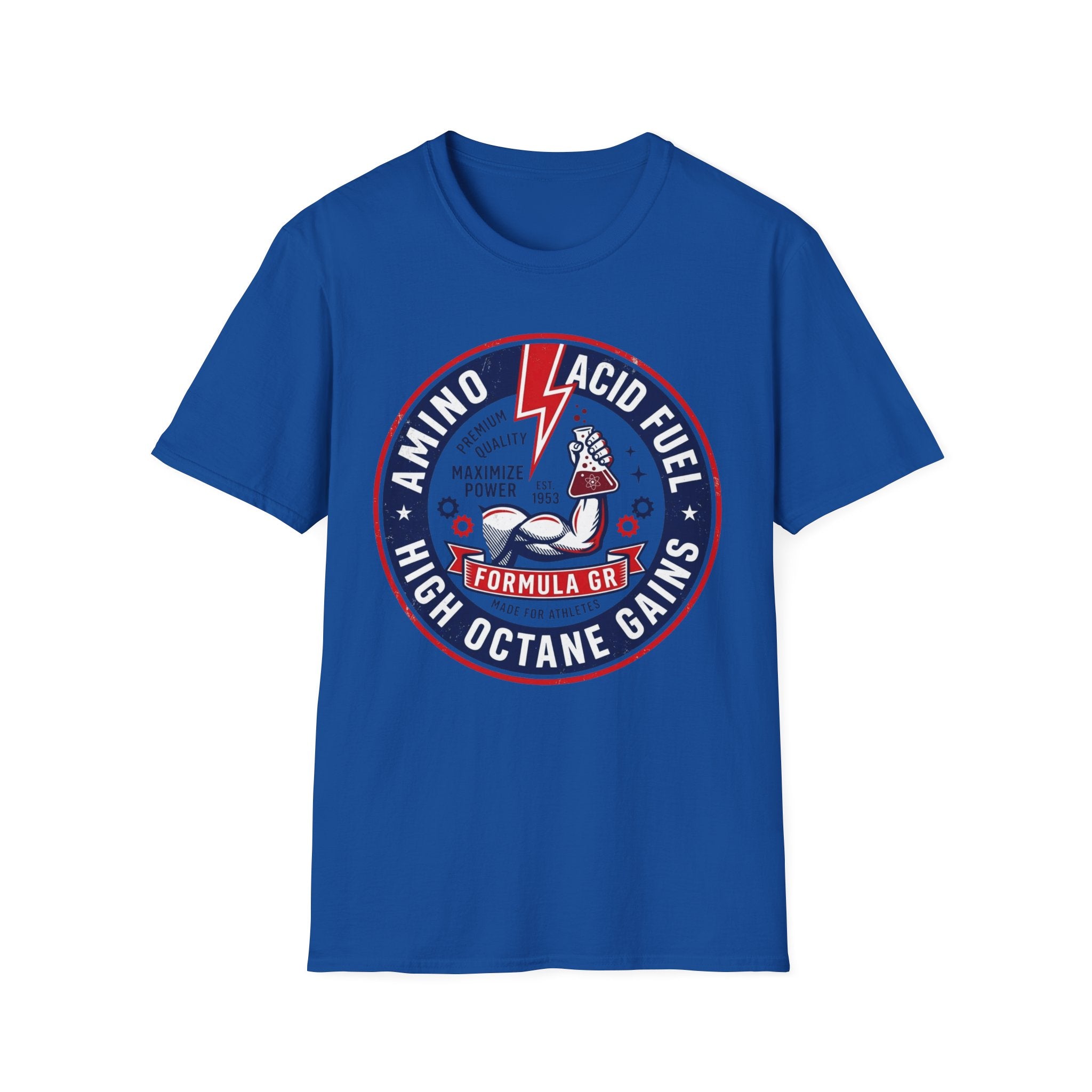 Amino Acid Fuel: High Octane Gains Retro Gym Tee