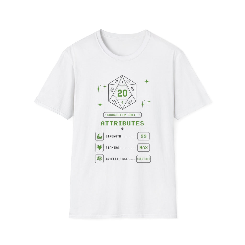 Character Sheet Attribute Tee