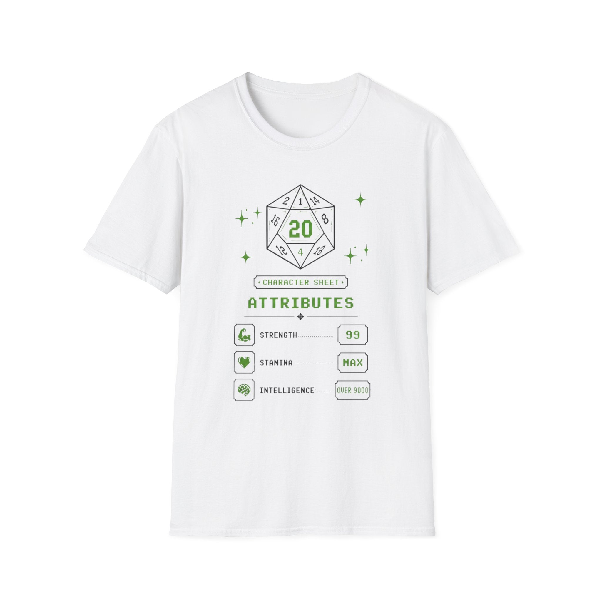 Character Sheet Attribute — RPG Gym Tee