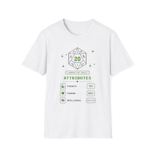 Character Sheet Attribute — RPG Gym Tee