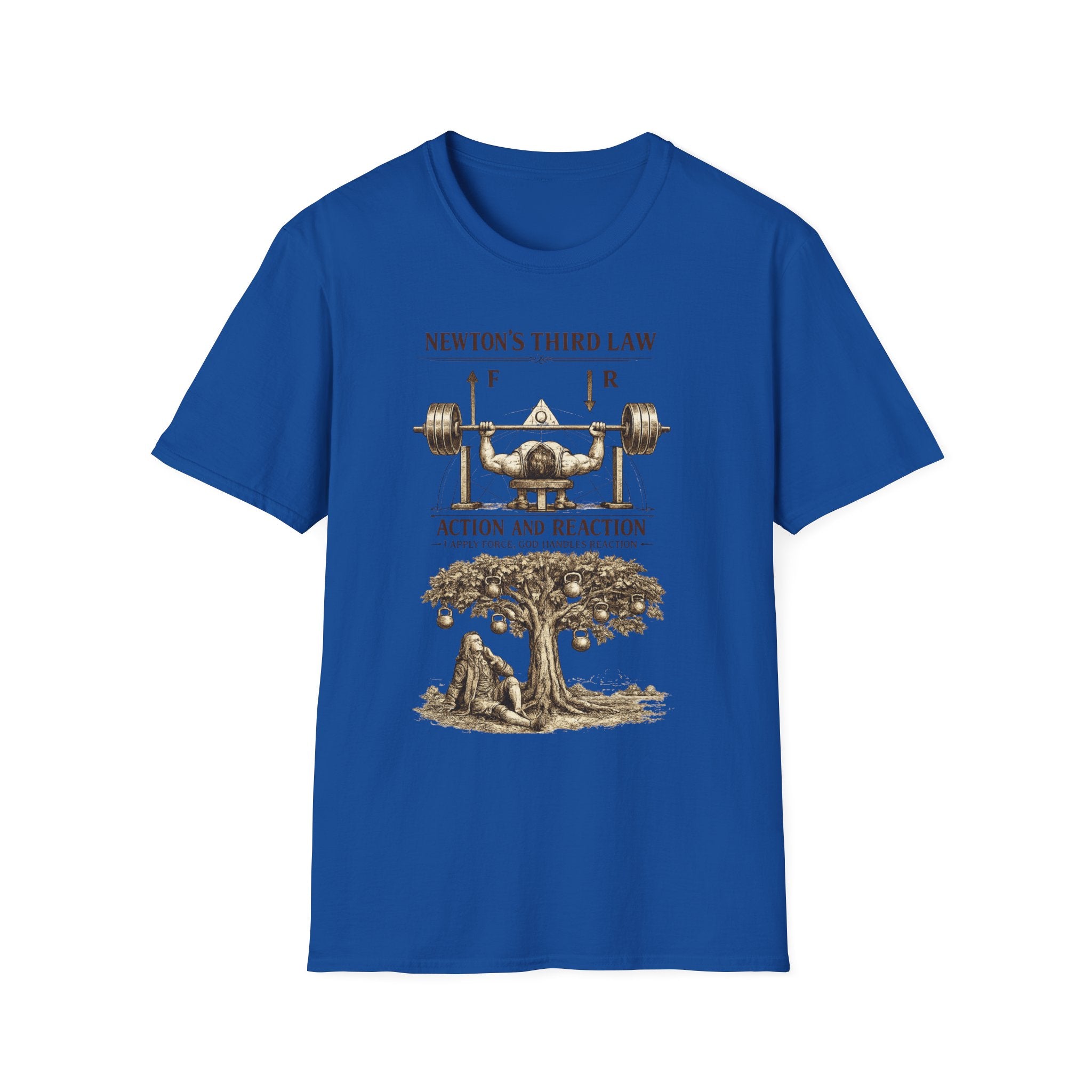 Newton's Third Law – 'Action and Reaction' Vintage Science Gym Tee