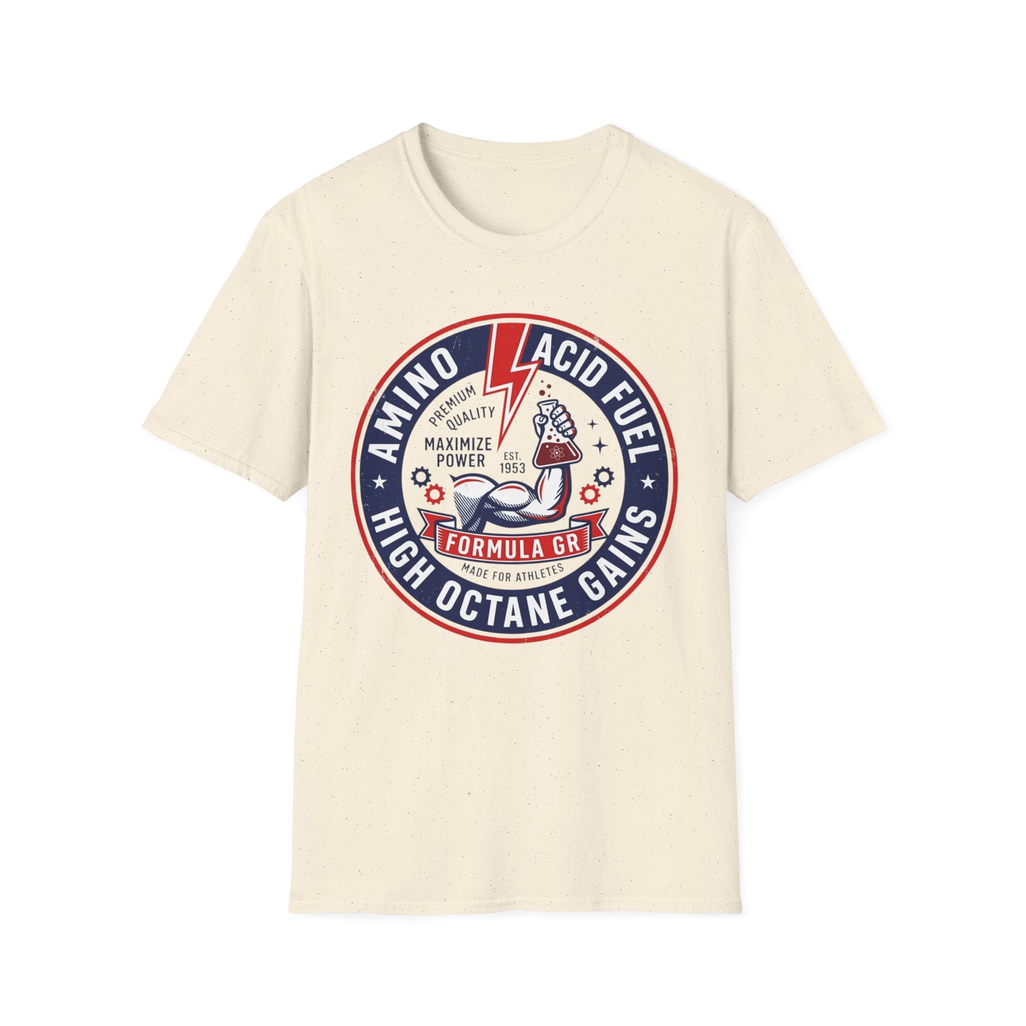 Amino Acid Fuel: High Octane Gains Retro Gym Tee