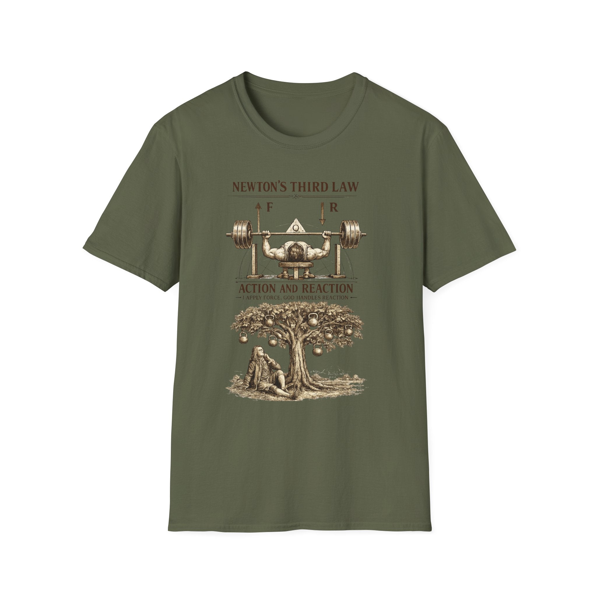 Newton's Third Law – 'Action and Reaction' Vintage Science Gym Tee