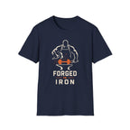 Forged In Iron Black – Blacksmith Hammer & Anvil Graphic Tee