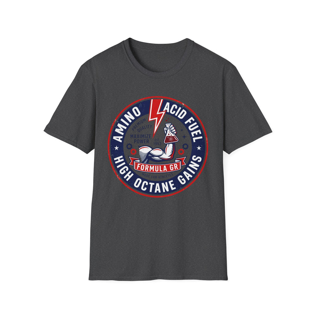 Amino Acid Fuel: High Octane Gains Retro Gym Tee