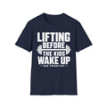 Lifting Before the Kids Wake Up — Dad Fitness Gym Tee