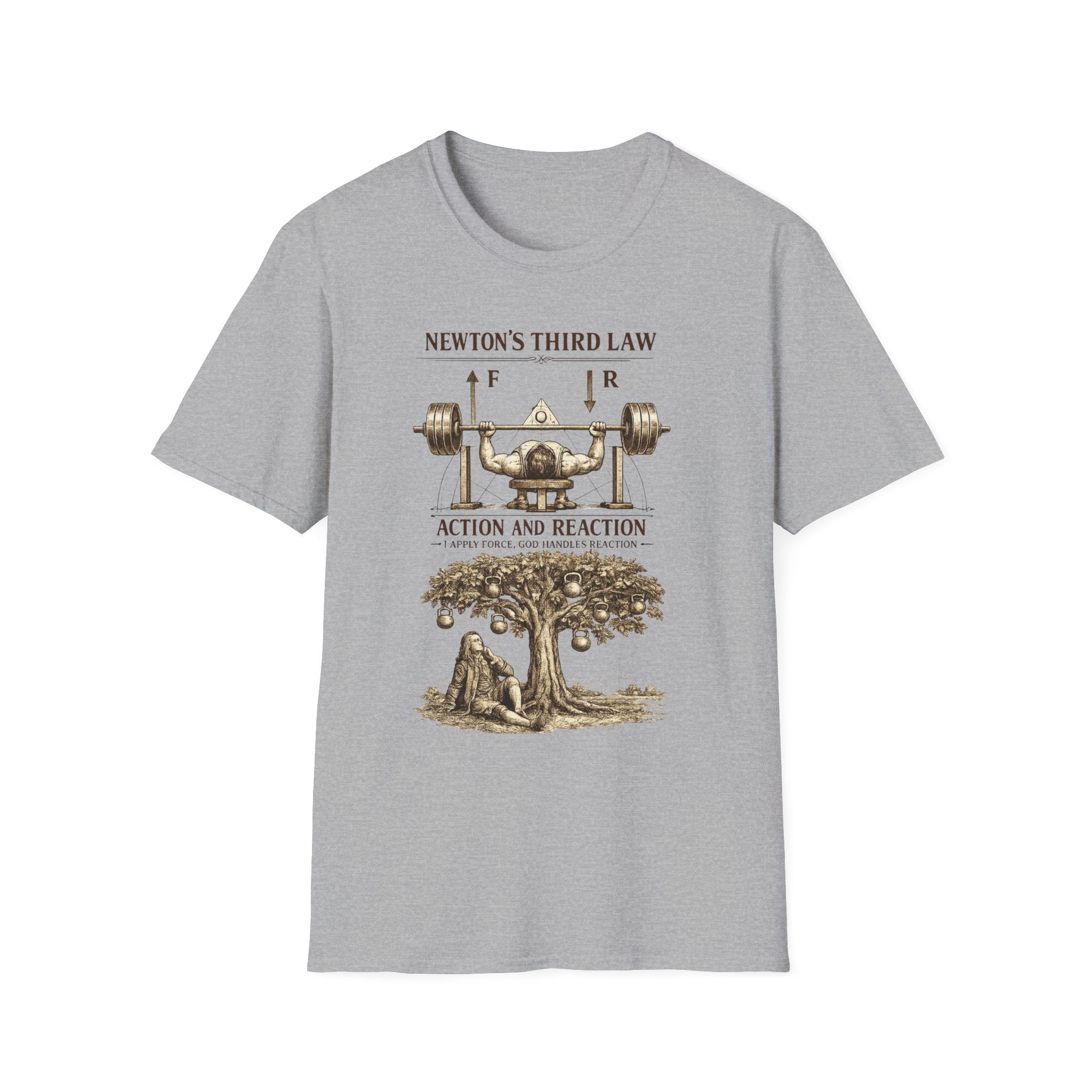 Newton's Third Law – 'Action and Reaction' Vintage Science Gym Tee
