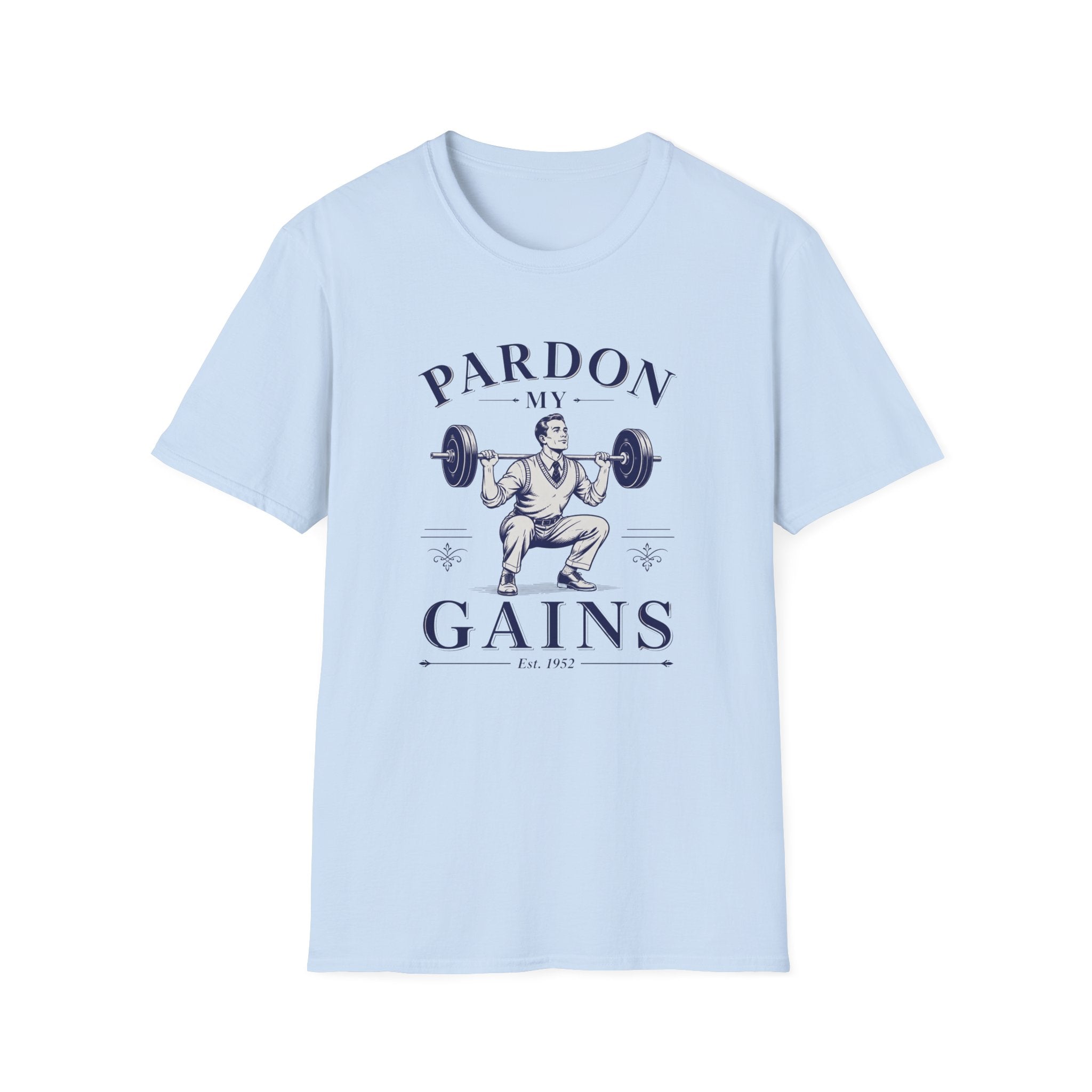Pardon My Gains — Vintage Weightlifting Gym Tee