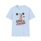 Steel & Sweetness — Retro Weightlifting Graphic Tee