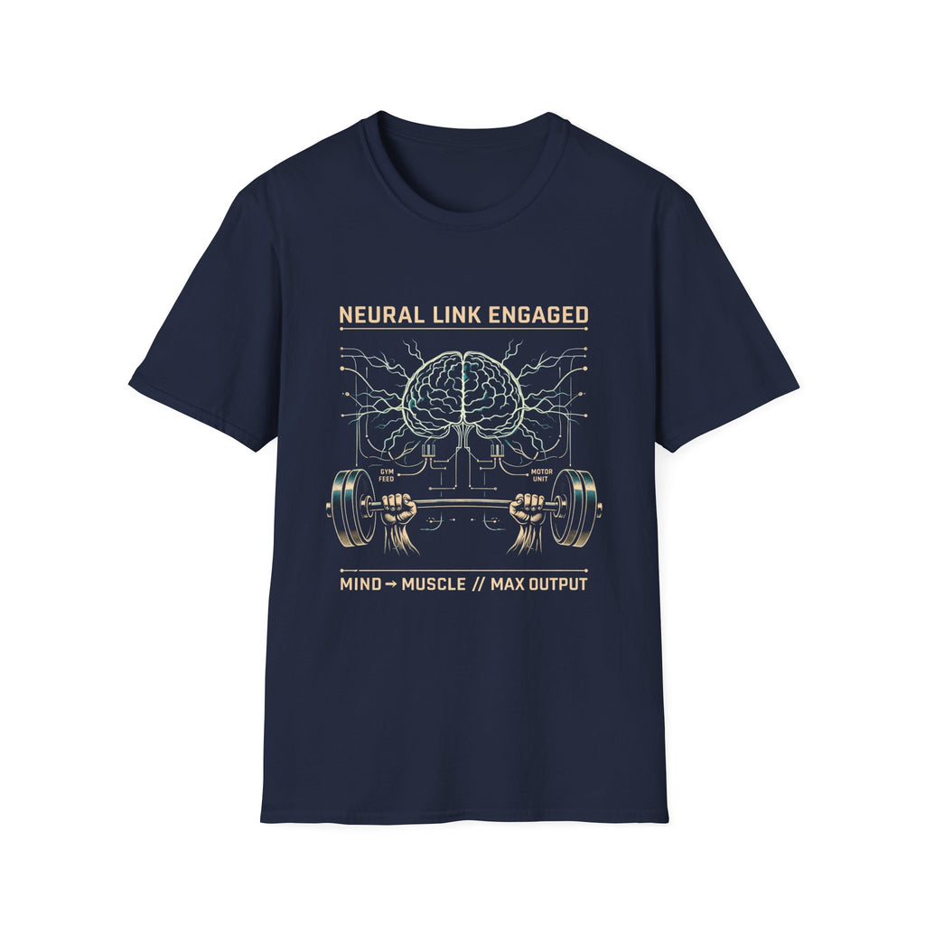 Neural Link Engaged — Mind + Muscle Gym Tee