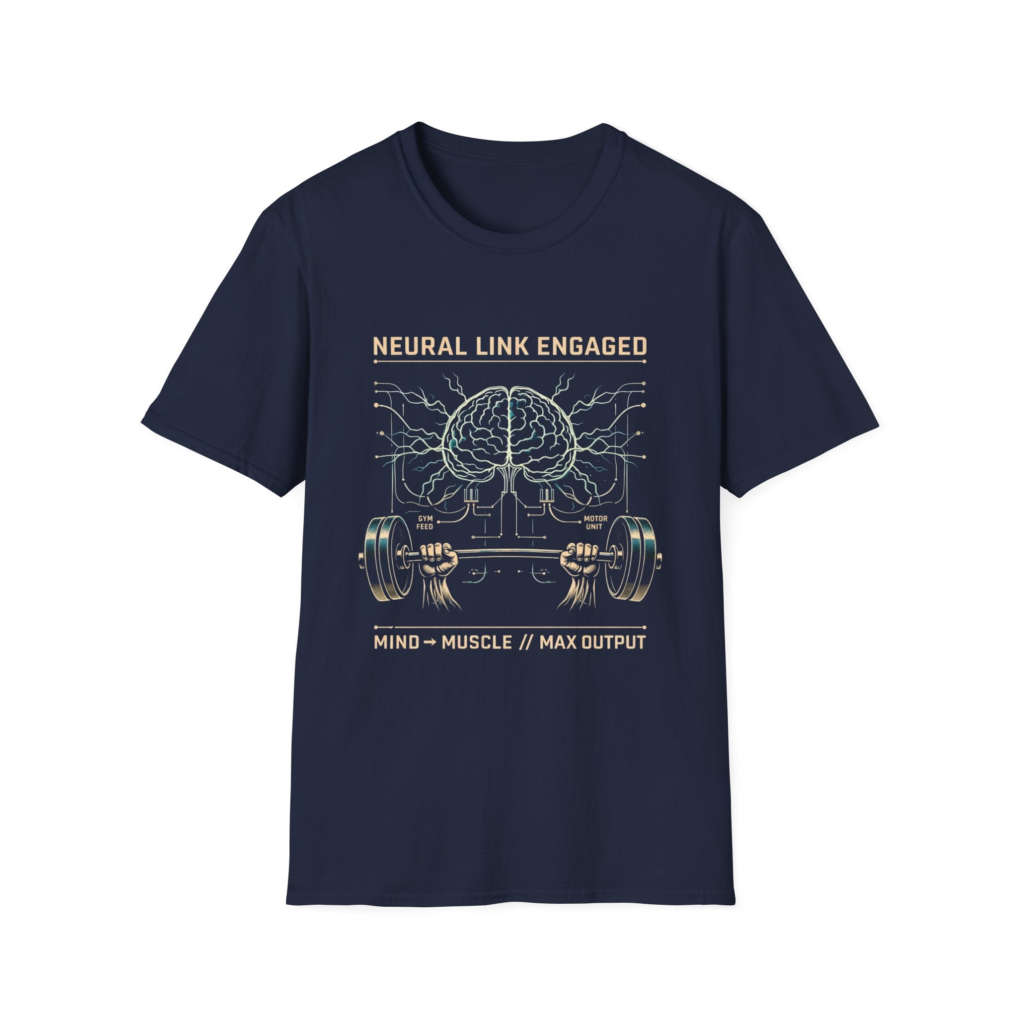 Neural Link Engaged — Mind + Muscle Gym Tee