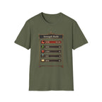 Strength Build RPG — Gamer Character Stat Tee