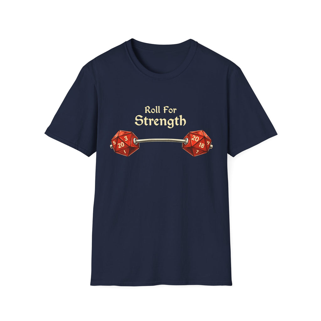 Roll For Strength D20 Weightlifting RPG Tee