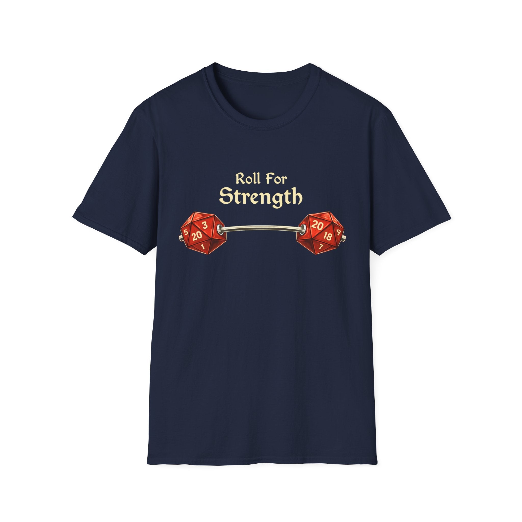 Roll For Strength D20 Weightlifting RPG Tee