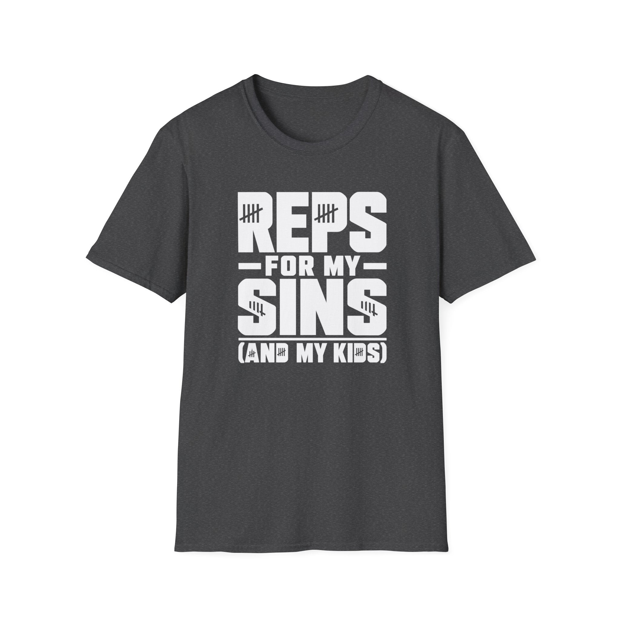 Reps For My Sins (and My Kids) Motivational Gym Tee