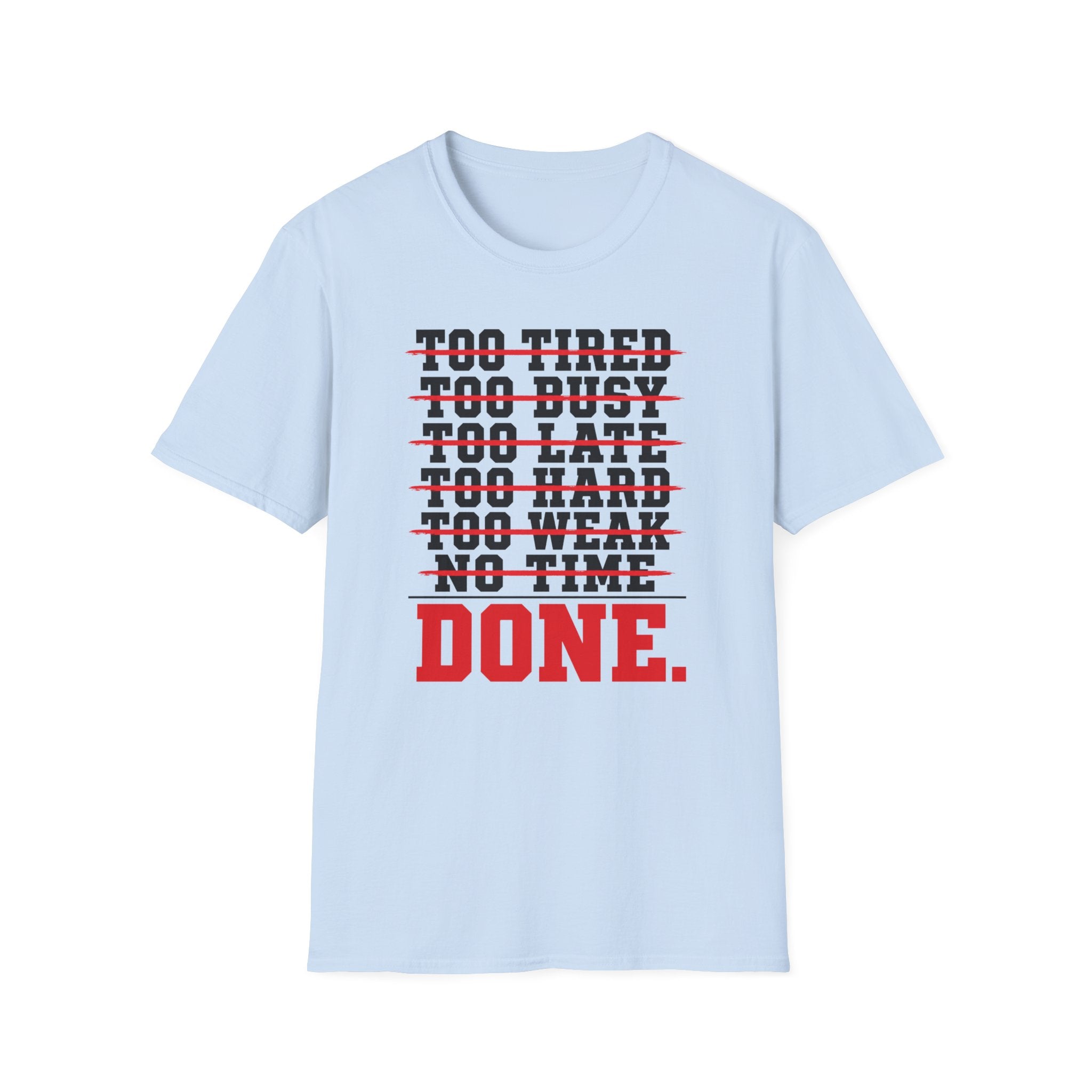 Done — Fitness & Hustle Workout Tee