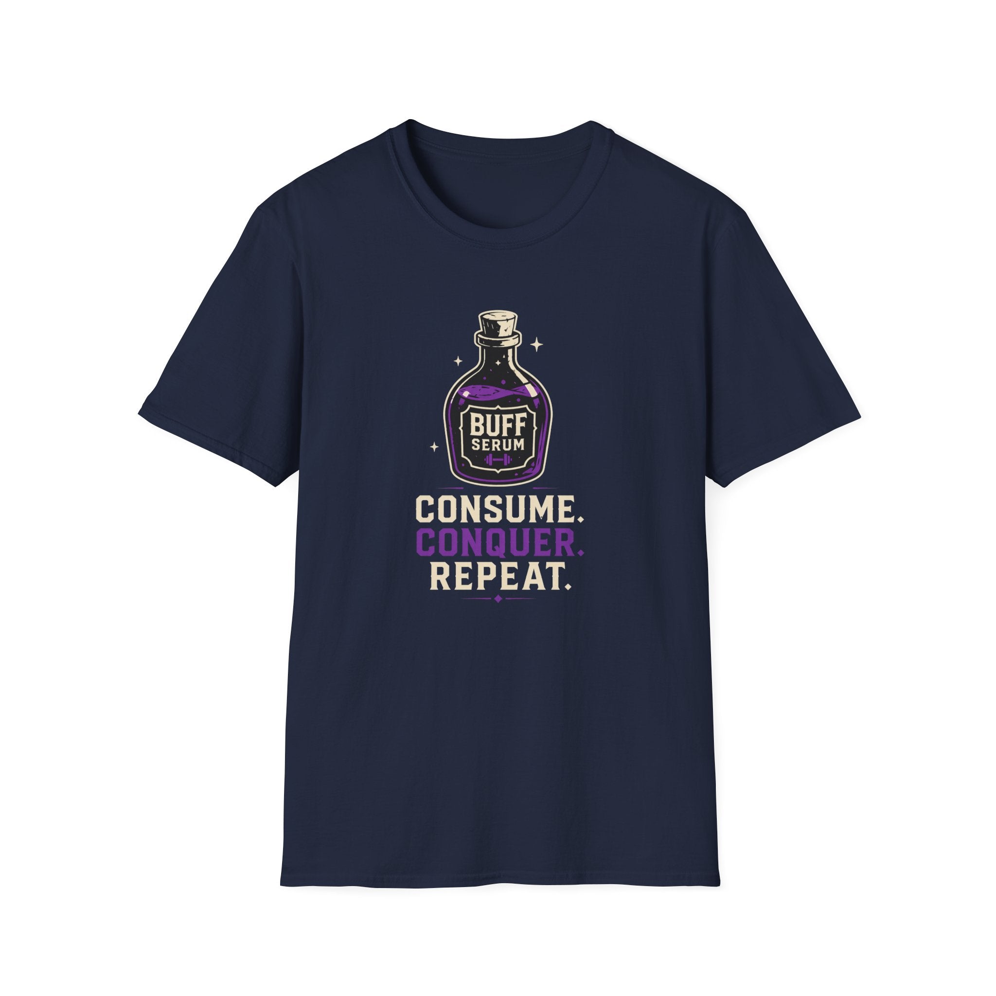 Buff Serum: Consume. Conquer. Repeat Gamer Fitness Tee