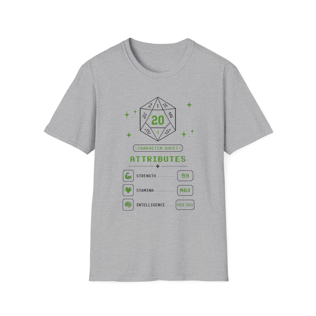 Character Sheet Attribute Tee