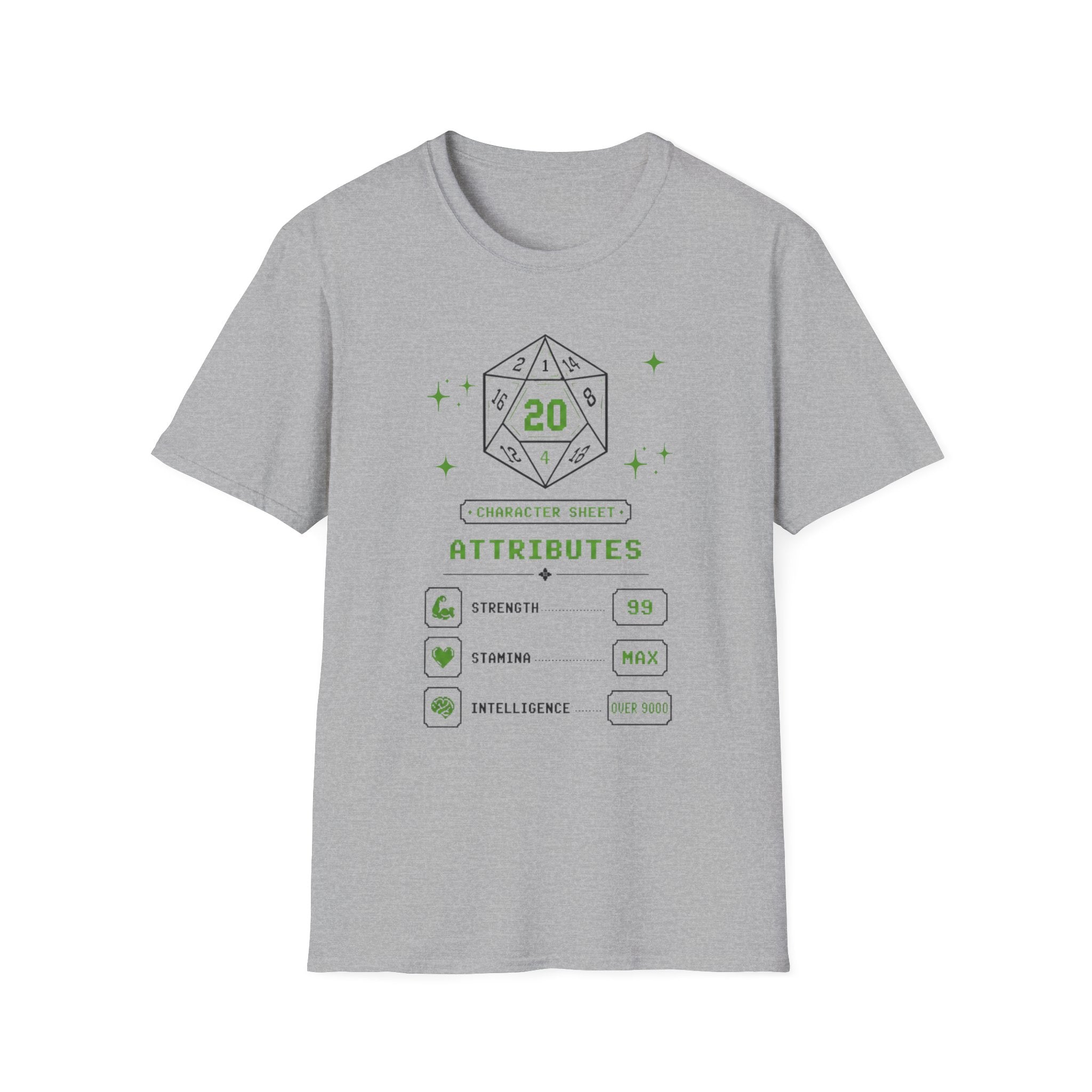 Character Sheet Attribute — RPG Gym Tee