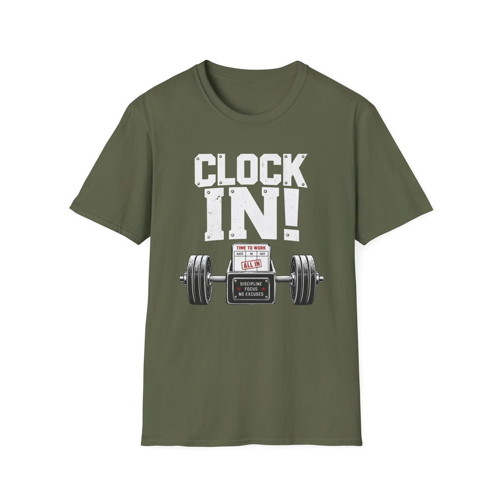 Clock In! — Weightlifting Tee