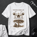Newton's Third Law – 'Action and Reaction' Vintage Science Gym Tee