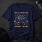 Neural Link Engaged — Mind + Muscle Gym Tee