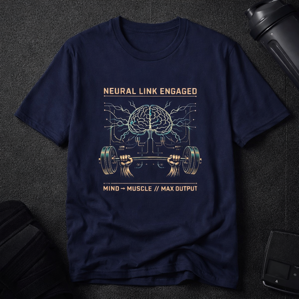 Neural Link Engaged — Mind + Muscle Gym Tee