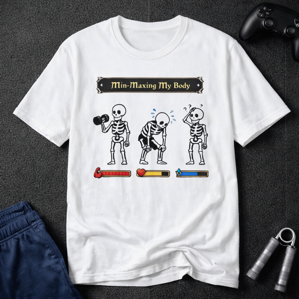 Min Maximizing My Body Skeleton Workout T-Shirt