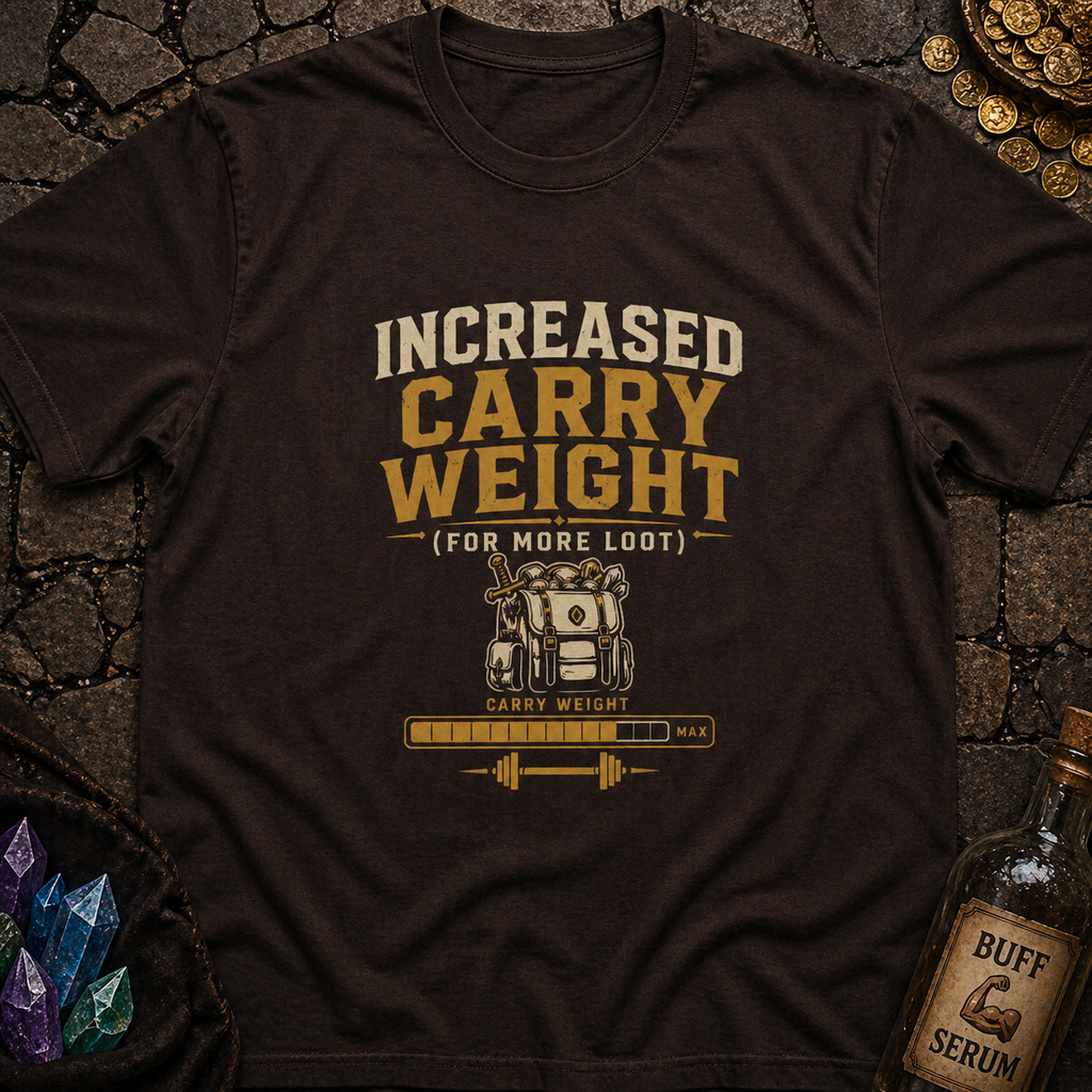 Increased Carry Weight RPG Gamer T-Shirt