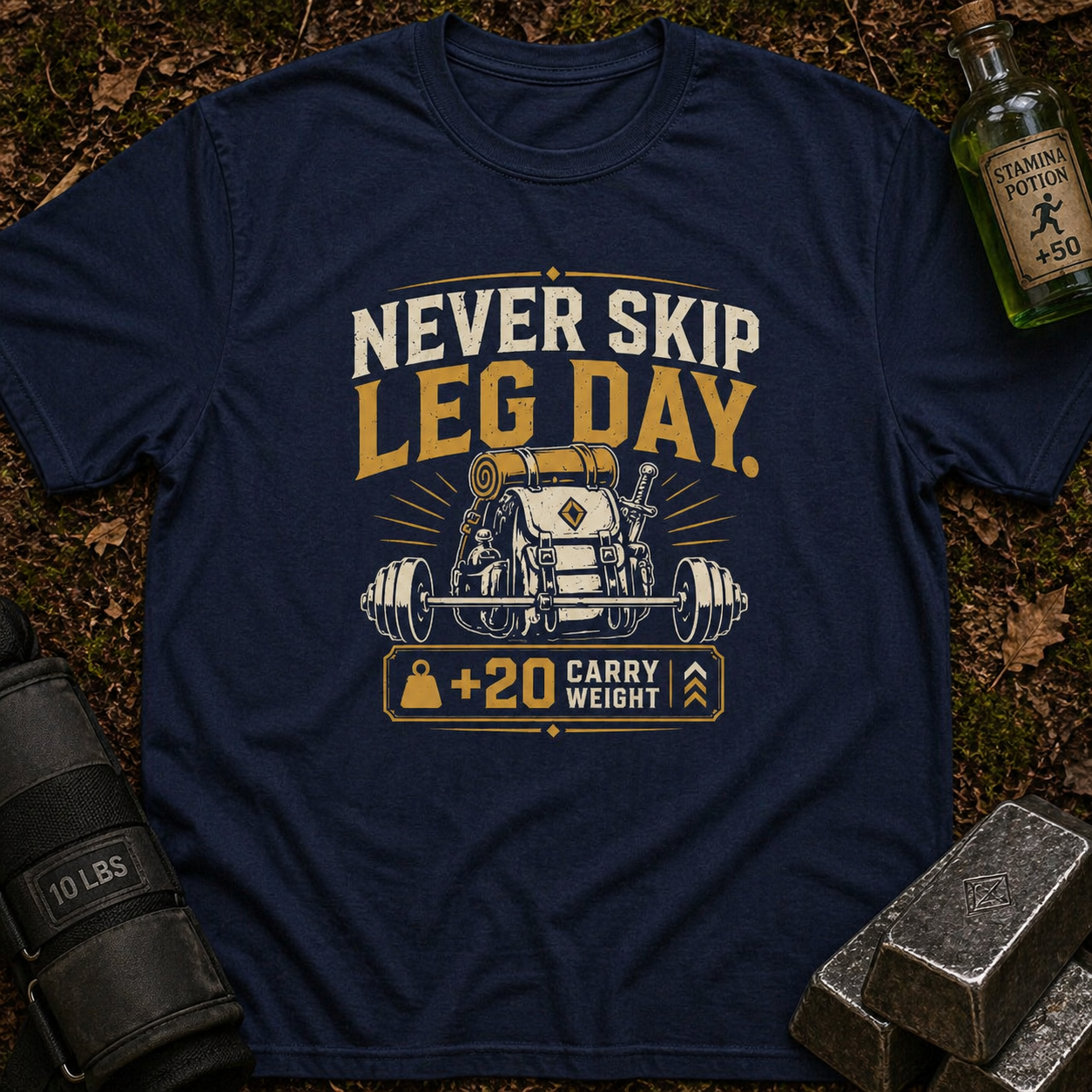 Never Skip Leg Day Gym Workout Tee