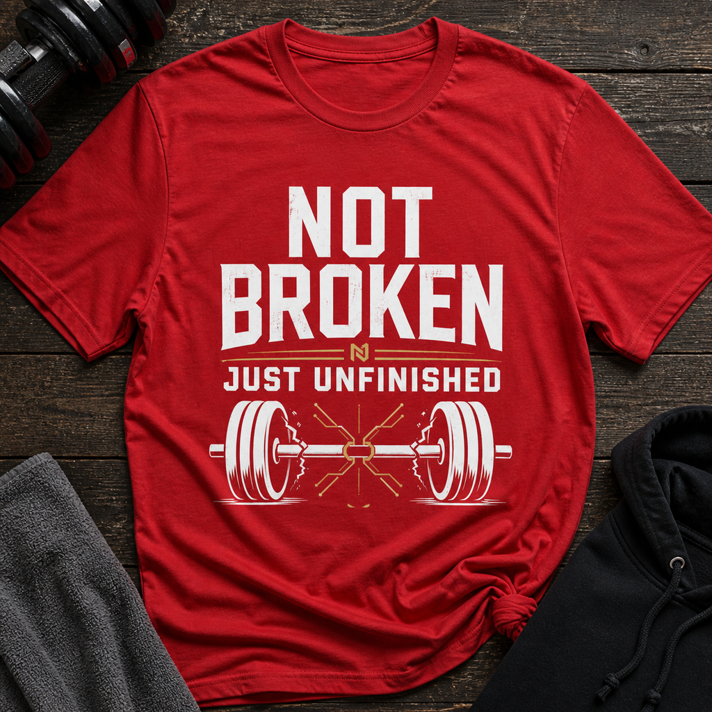 Not Broken Just Unfinished Weightlifting T-Shirt