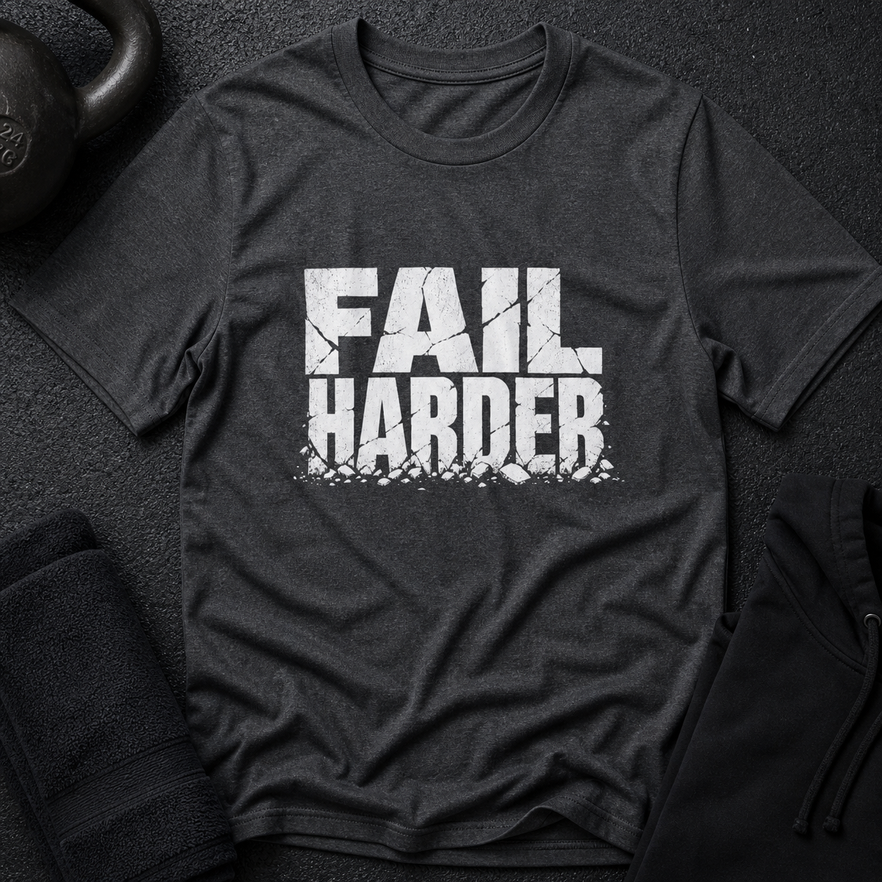Fail Harder — Motivational Grit Graphic Tee