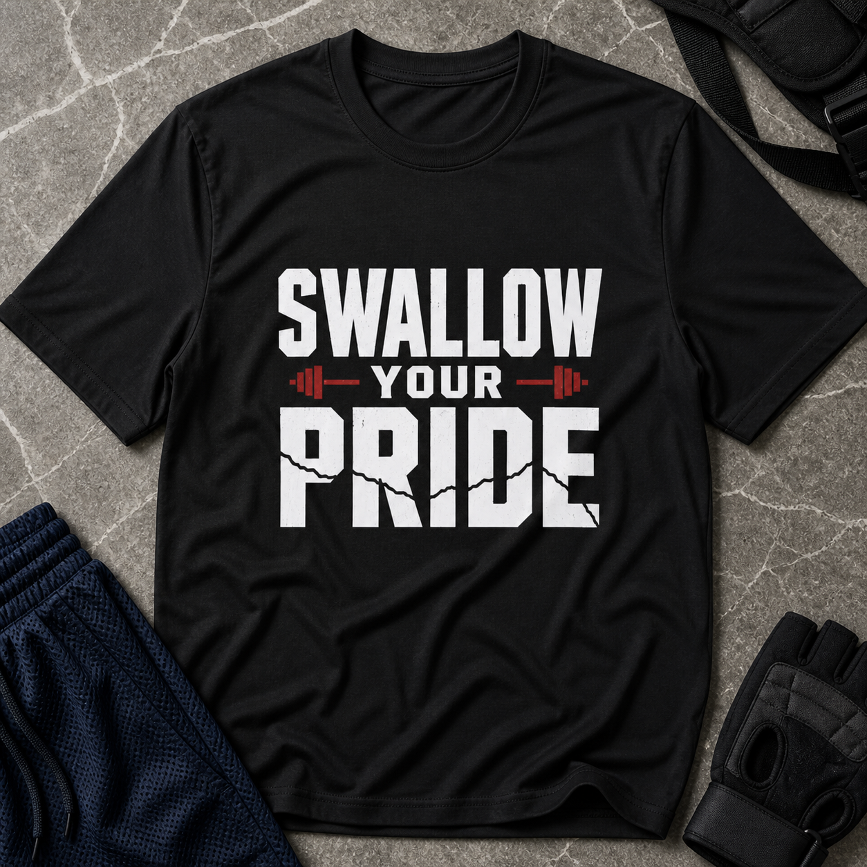 Swallow Your Pride Weightlifting Gym Tee