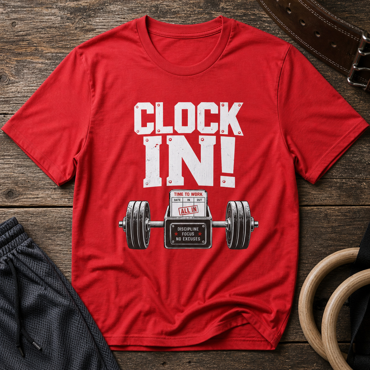 Clock In! — Weightlifting Discipline Tee