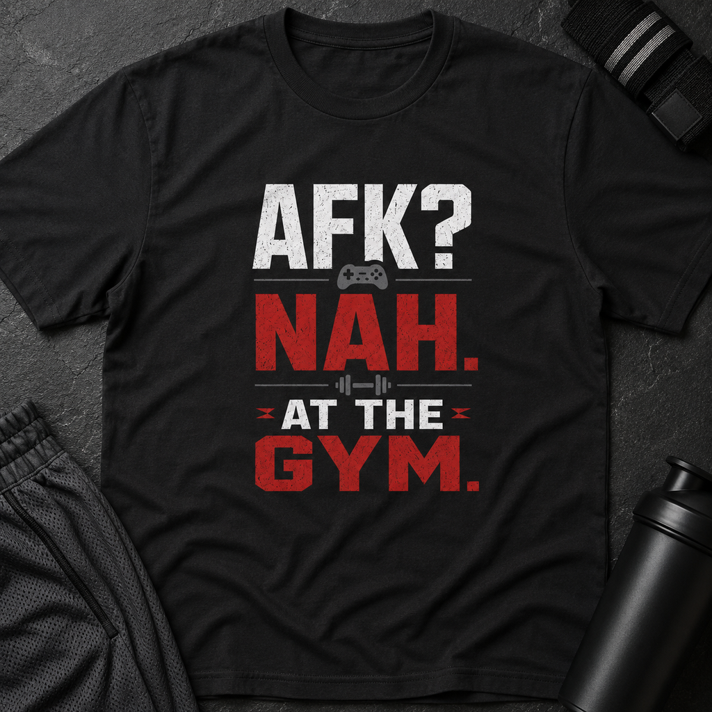 AFK? Nah. At The Gym. Motivational Workout Tee