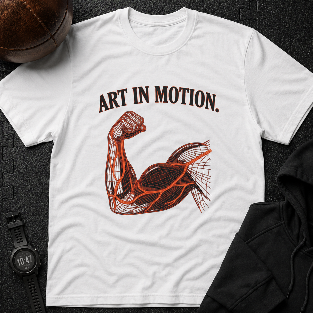 Art In Motion — Graphic Muscular Arm Tee