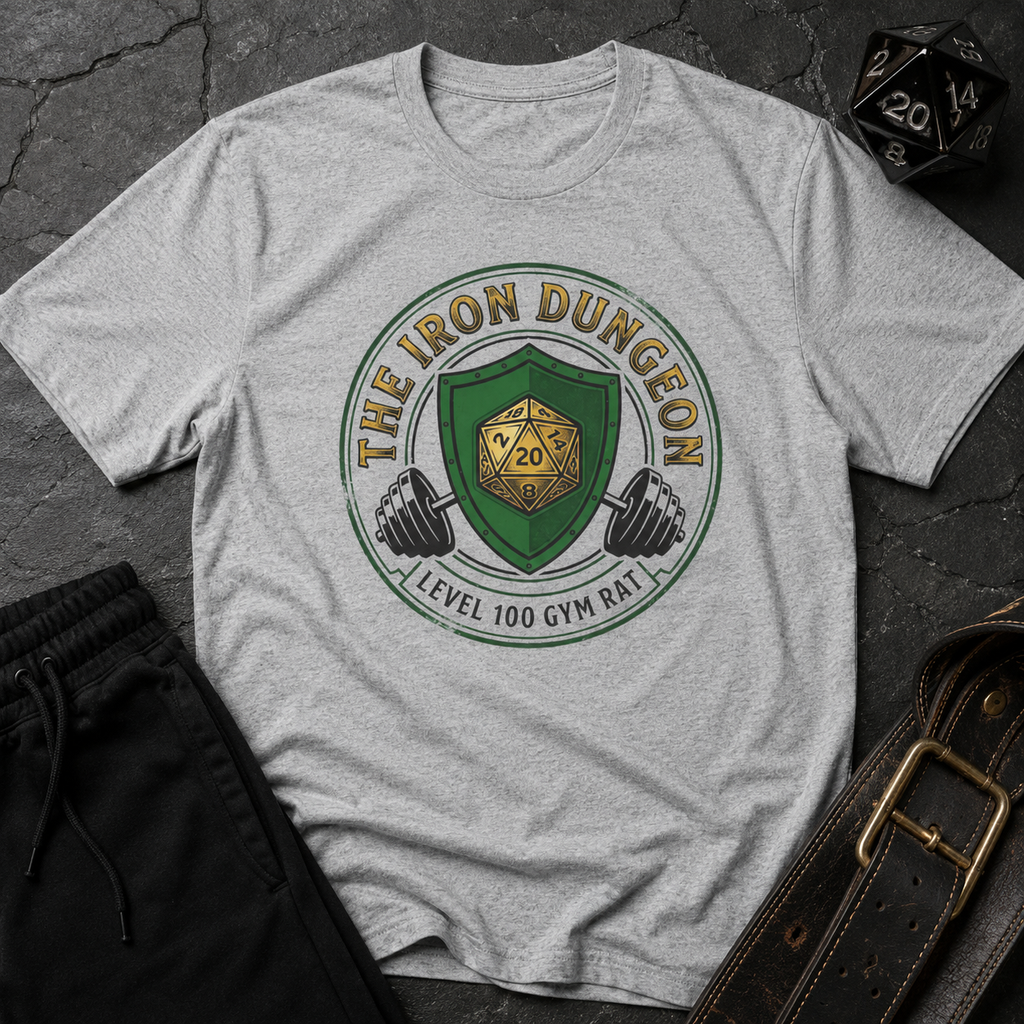 "The Iron Dungeon" Level 100 Gym Rat Tee