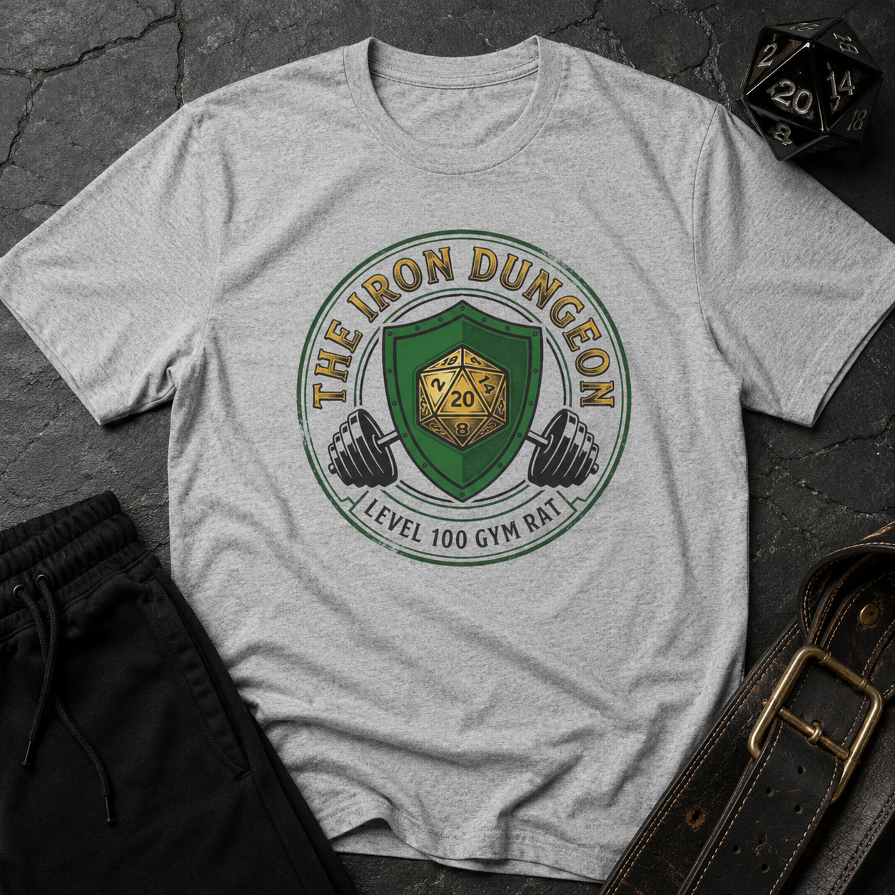"The Iron Dungeon" Level 100 Gym Rat Tee