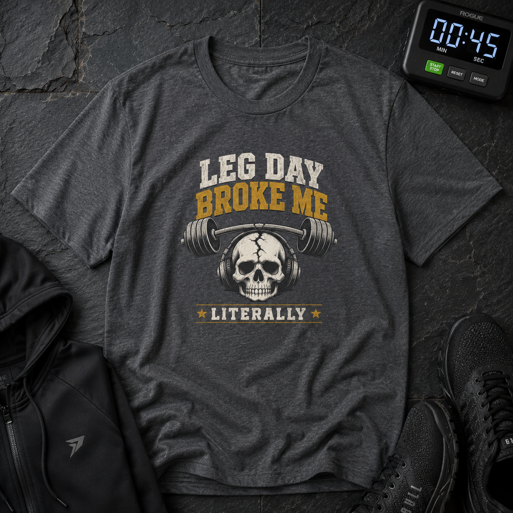 Leg Day Broke Me Literally Workout Tee