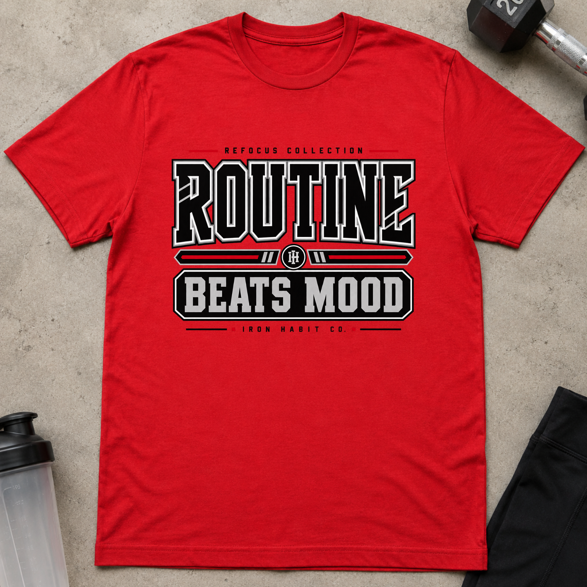 Routine Beats Mood Tee
