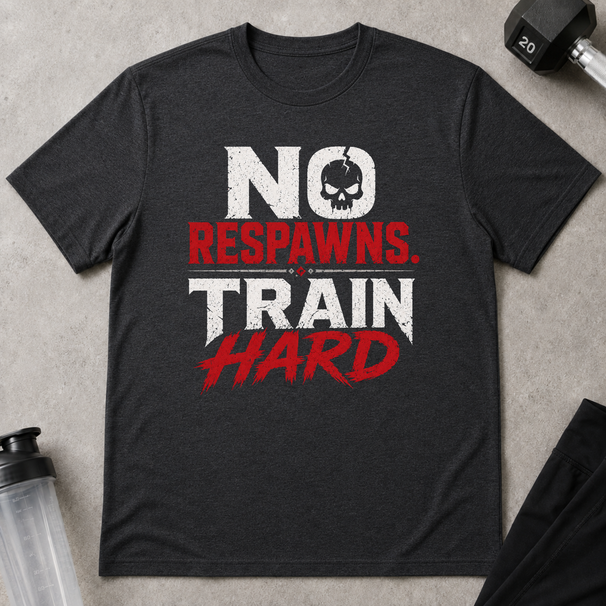 No Respawns Train Hard Tee