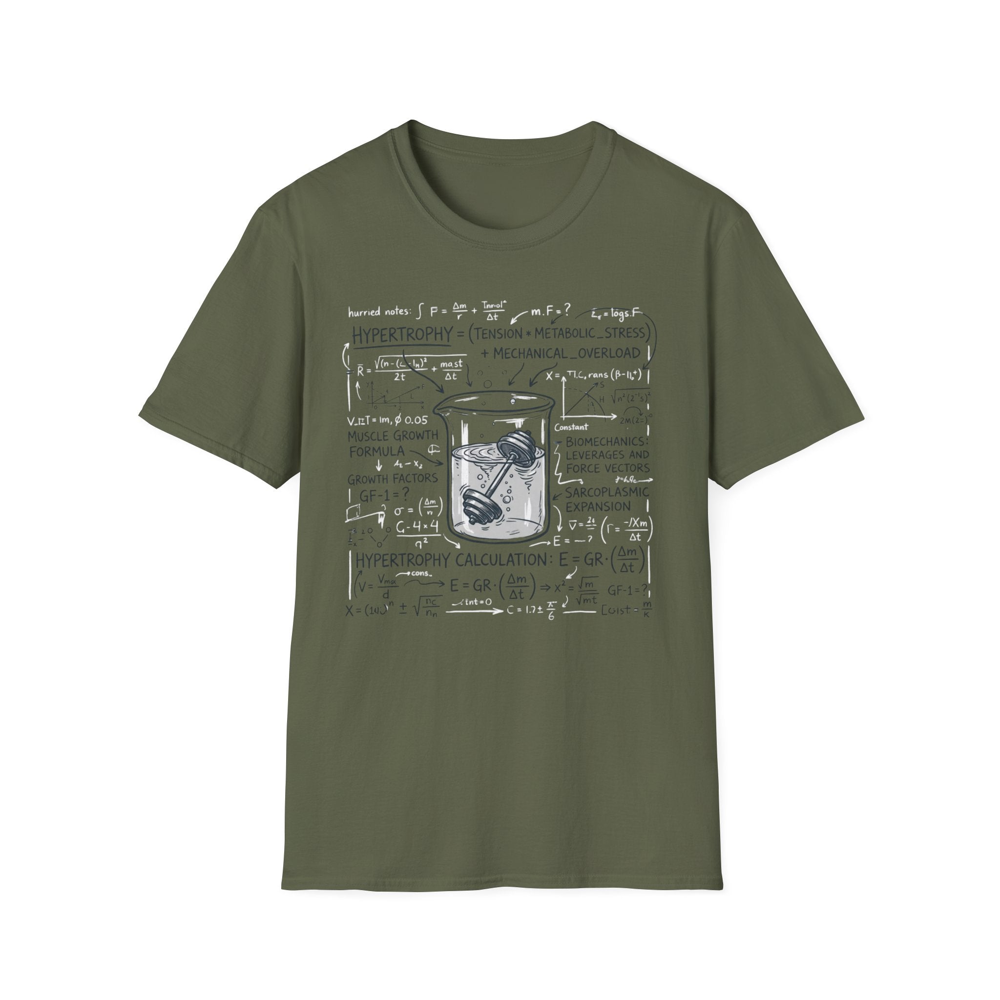 Hypertrophy Beaker & Equations Graphic Tee
