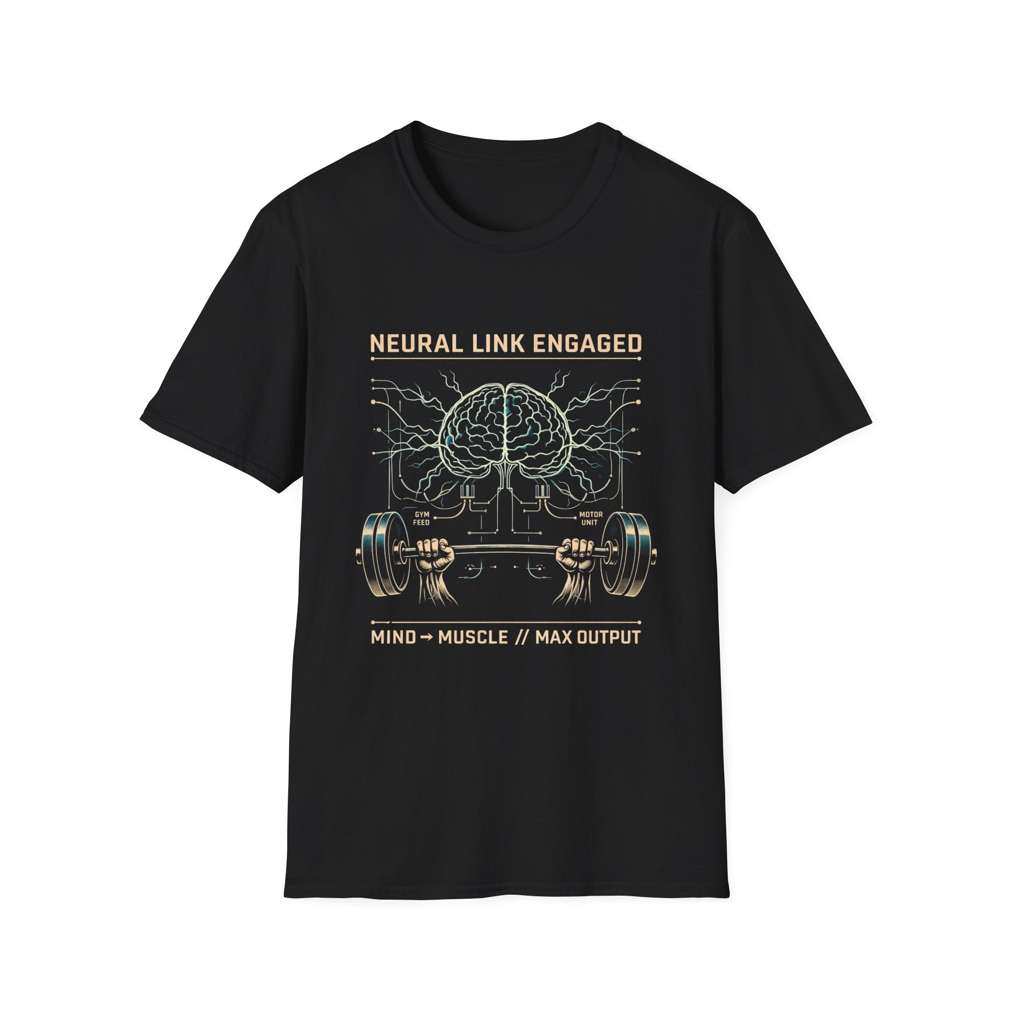 Neural Link Engaged — Mind + Muscle Gym Tee