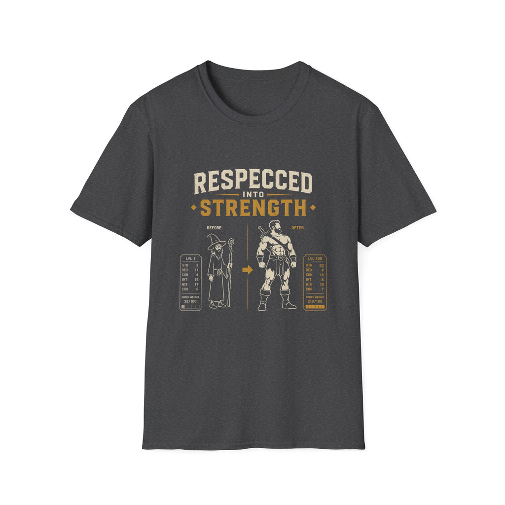 Respected Into Strength Vintage Fitness Graphic Tee