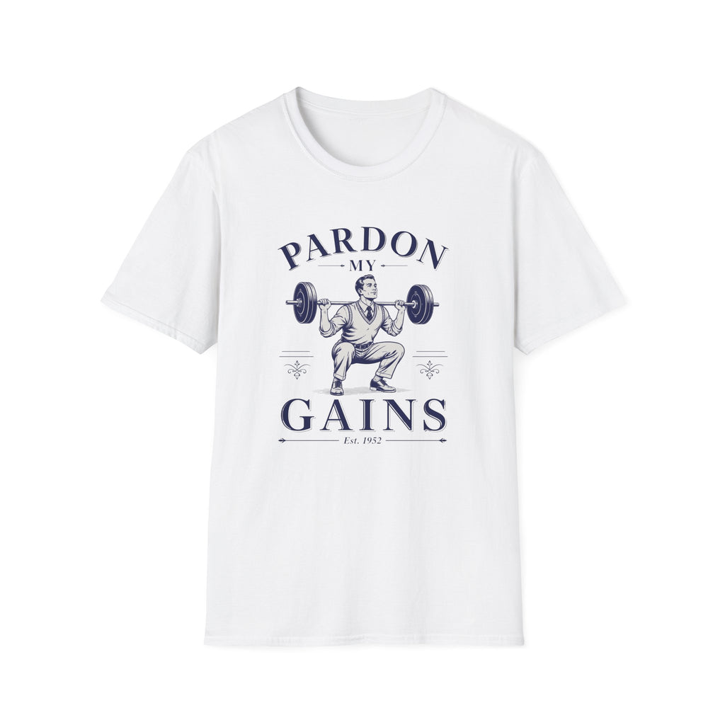 Pardon My Gains — Vintage Weightlifting Gym Tee