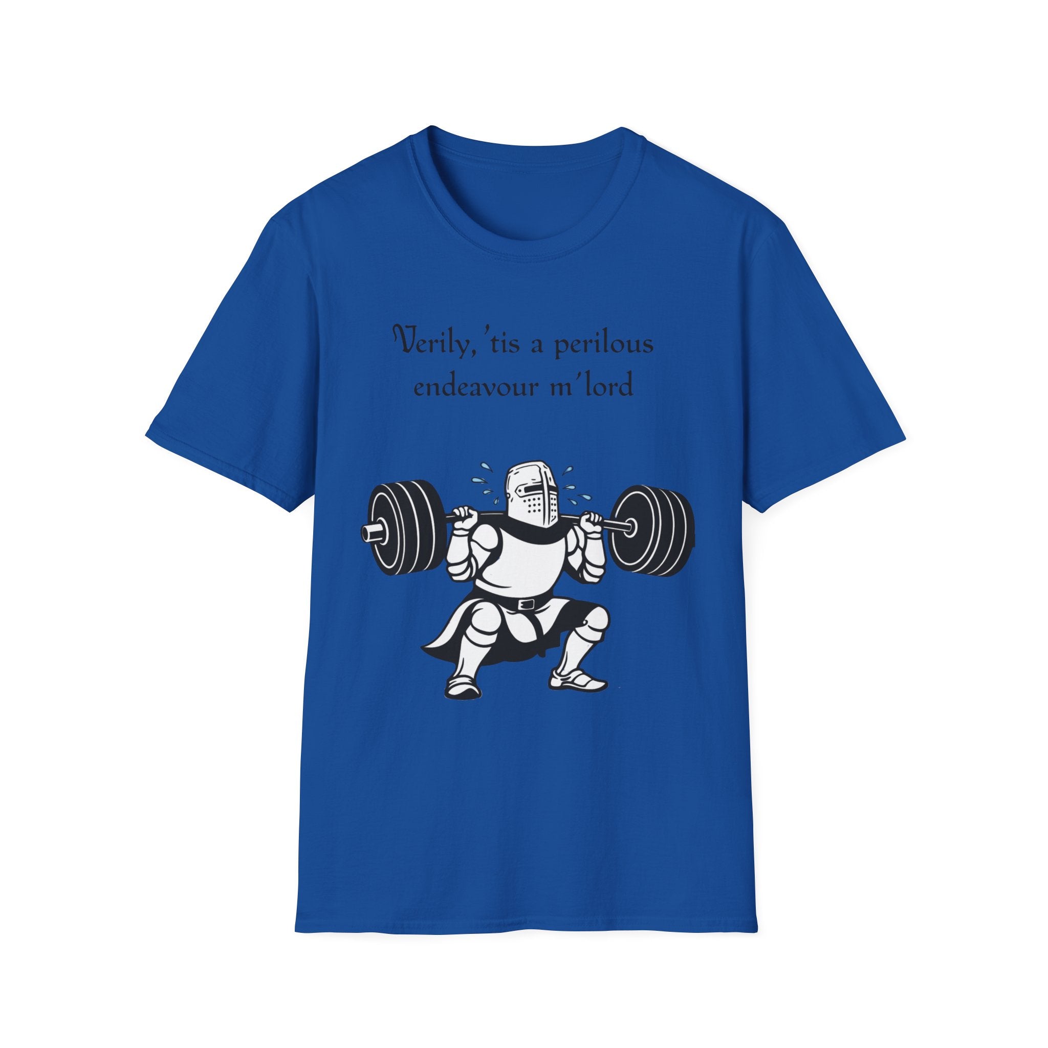 Verily, ’tis a perilous endeavour m’lord - Medieval Gym Humor Tee